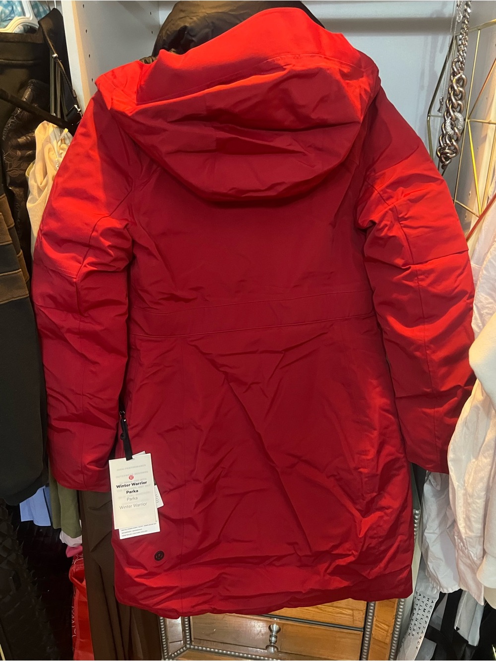 SALE 🔥NWT lululemon WINTER WARRIOR Red Women's Insulated Puffer Parka - Picture 11 of 12